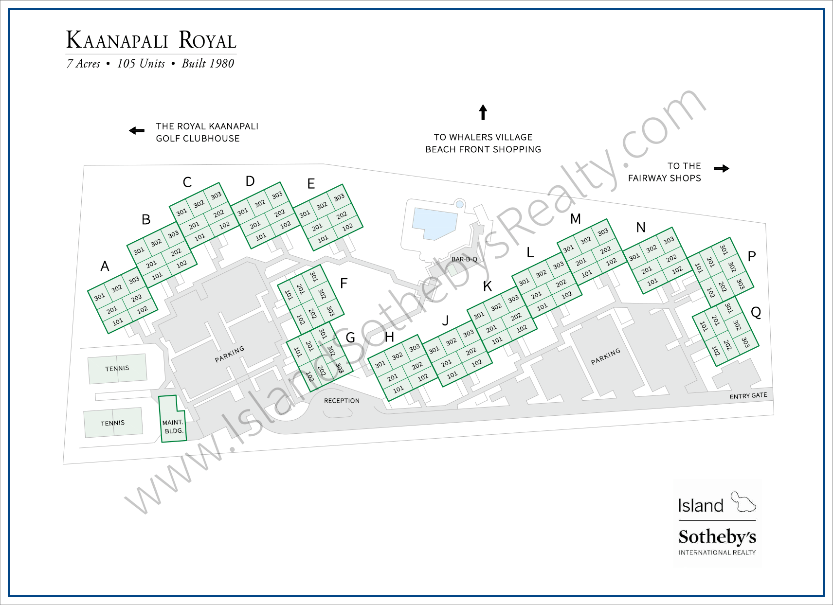 Map of Kaanapali Royal Maui